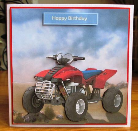 Happy Barn Finds - Atv Quad Fun 3D Decoupage, Tag & Insert by Johanna Lambert