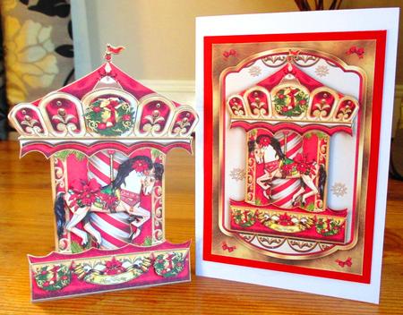 Christmas Red Carousel by Johanna Lambert
