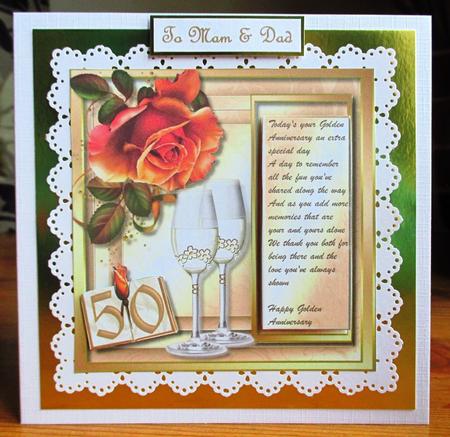 Golden Anniversary with a Lovely Verse . by Johanna Lambert