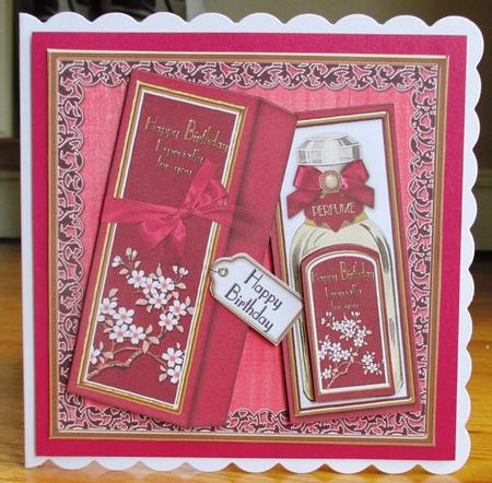 Ladies Plum Birthday Perfume Decoupage Step by Step by Johanna Lambert