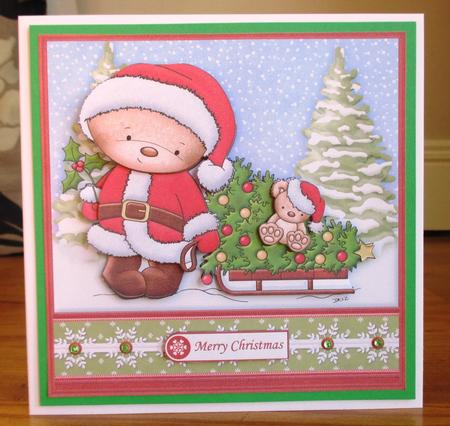 Christmas Sleigh Ride 8x8 Decoupage Mini Kit by Johanna Lambert