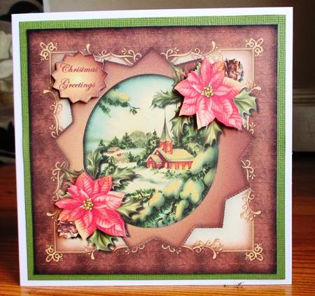 Vintage Christmas Winter Scene Topper 2 by Johanna Lambert
