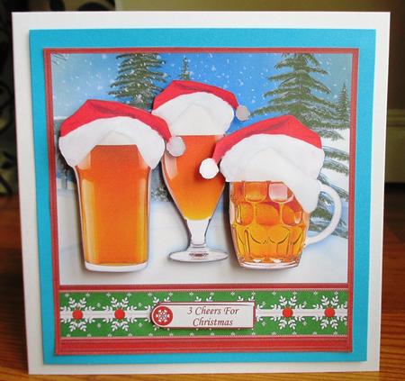 3 Cheers for Christmas 8x8 Decoupage Mini Kit by Johanna Lambert