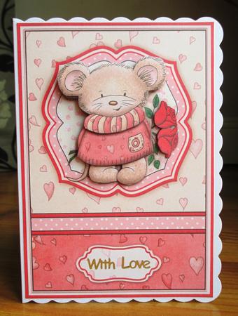 Maurice the Mouse Valentine's Day Topper & Decoupage by Johanna Lambert