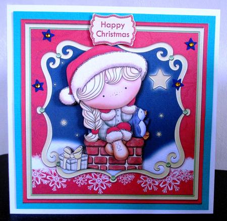 Starry Christmas Night Topper & Decoupage, Insert Available by Johanna Lambert
