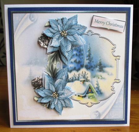 Welcome Rooftops at Christmas 7x7 Card by Johanna Lambert