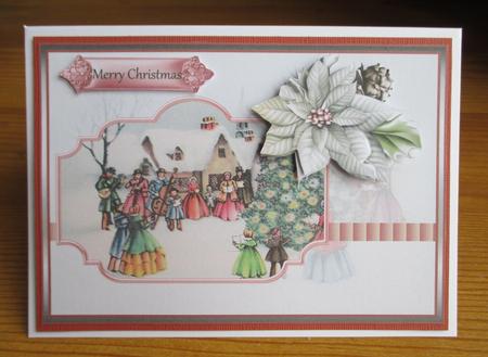 Village Carol Singers Card with Decoupage by Johanna Lambert