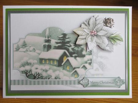 Quiet Hamlet at Christmas with Decoupage by Johanna Lambert