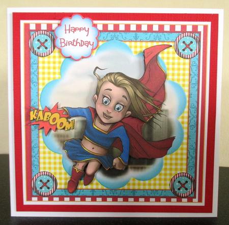 Supergirl! Card Front Kit by Johanna Lambert