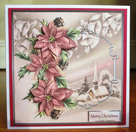 Lights from the Church 7x7 Card with Decoupage by Johanna Lambert