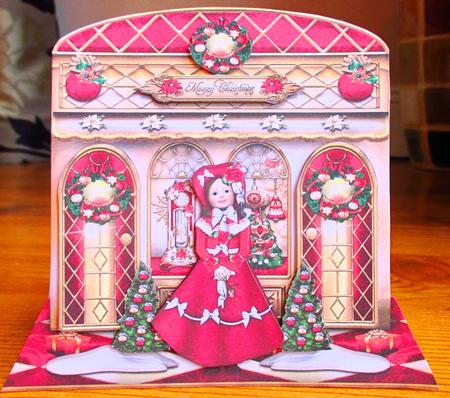Christmas Shop with Girl Card Kit by Johanna Lambert