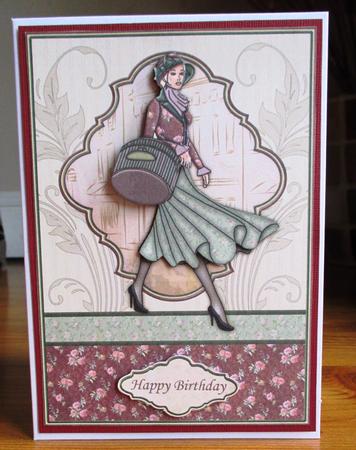 Vintage Shopping Lady Topper & Decoupage by Johanna Lambert