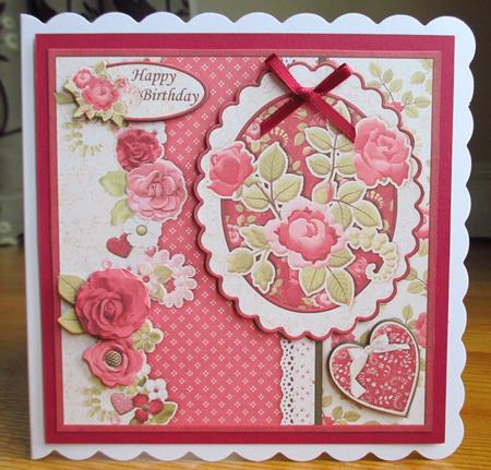 Shabby Chic Roses Card Topper & Decoupage by Johanna Lambert