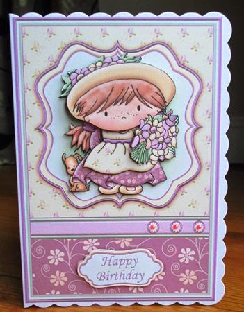 Little Lou & Flowers Decoupage Insert Available by Johanna Lambert