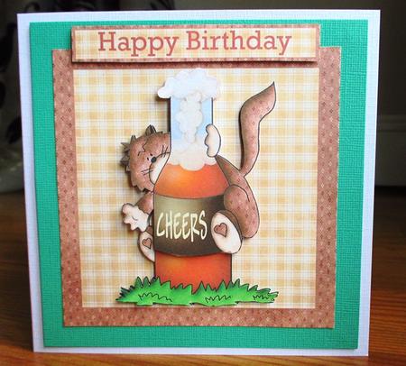 Cheers, It's My Beer Topper and Decoupage by Johanna Lambert