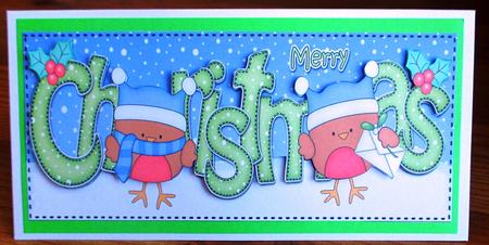 Large Dl Christmas Bobbin Robins 3D Decoupage by Johanna Lambert