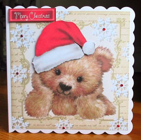 Festive Bear 8x8 by Johanna Lambert