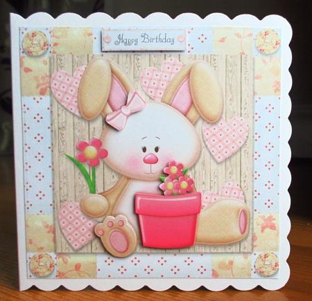 Gorgeous White Bunny 8x8 by Johanna Lambert