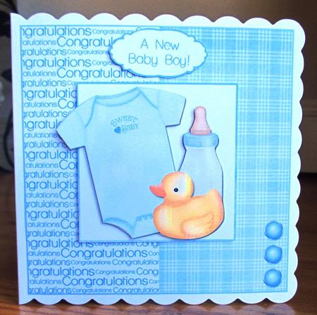 Sweet Baby Boy Step by Step Card by Johanna Lambert