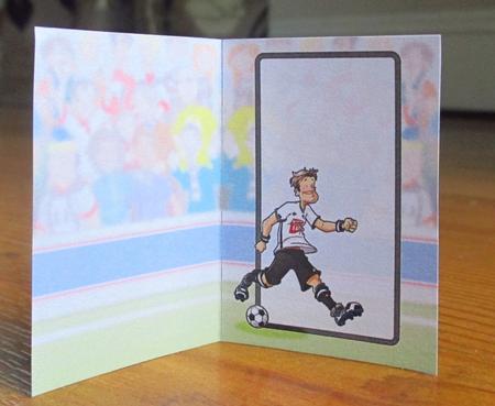 Football Dude Black, Red, White Insert by Johanna Lambert