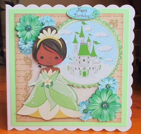 Beautiful Princess in Green Dress 8x8 Mini Kit by Johanna Lambert