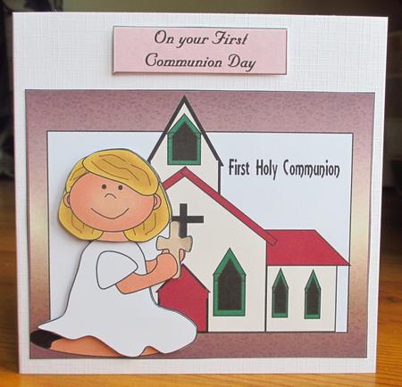 First Holy Communion Girl Kneeling by Johanna Lambert