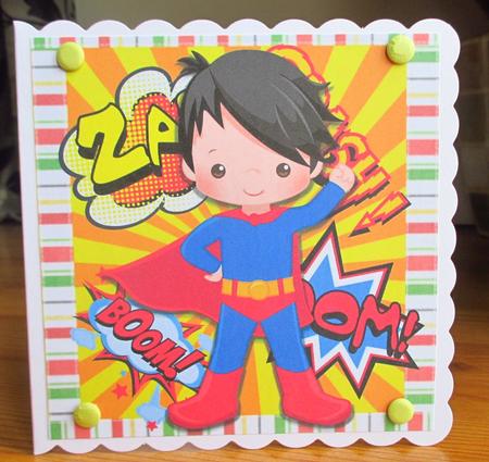 Super Hero with Cape 1-8 8x8 by Johanna Lambert