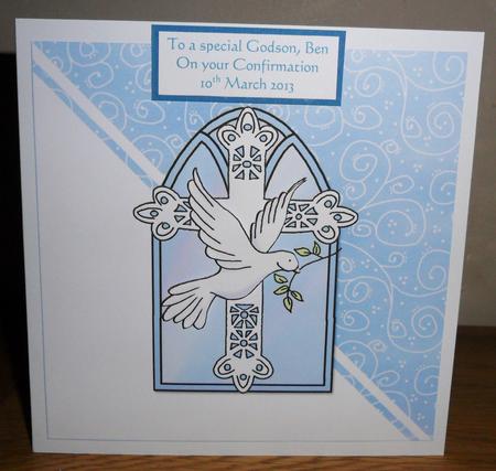 Christening/confirmation Quick Card with Decoupage by Johanna Lambert