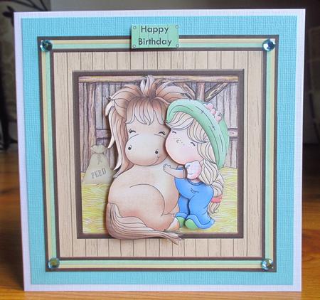 Izzys Pony Love 8x8 Decoupage Mini Kit by Johanna Lambert