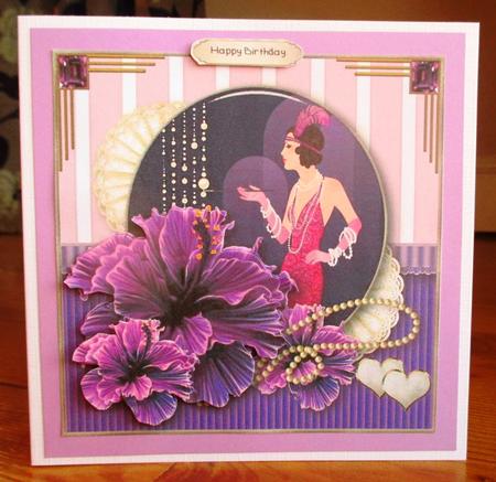 1920's Vintage Fashion Plate Card Topper 1 by Johanna Lambert