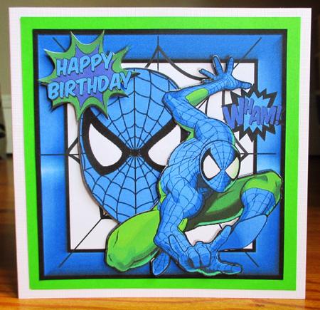 Superhuman Spider Web Blue Mask with Hero 8x8 Mini Kit by Johanna Lambert