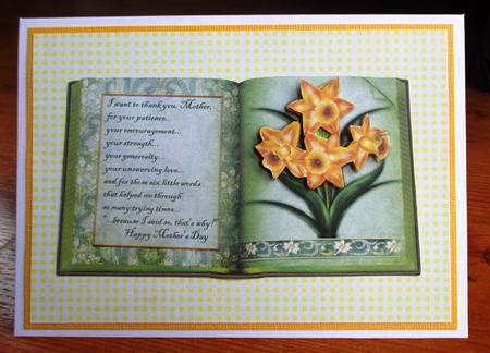 Mother's Day Daffodils Book Decoupage by Johanna Lambert