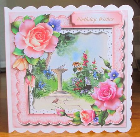 Lovely Pink Roses and Scene  by Johanna Lambert