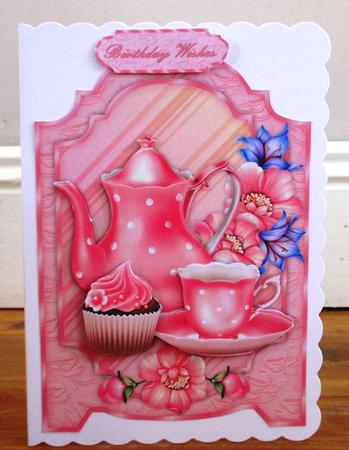 Teatime with Flowers Screen Card by Johanna Lambert
