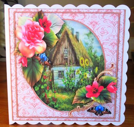 Lovely Cottage and Brgonias  by Johanna Lambert