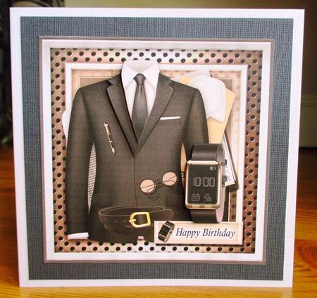 Male Suit with Tie Card Mini Kit by Johanna Lambert