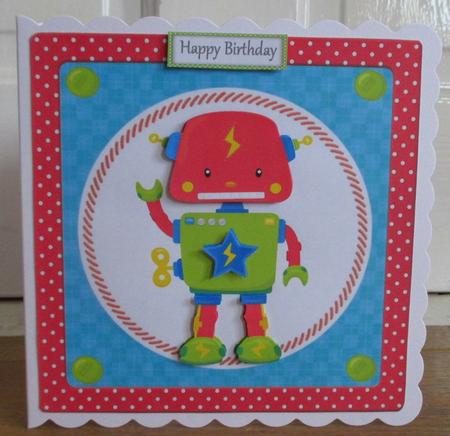 Red Robot 8x8 by Johanna Lambert