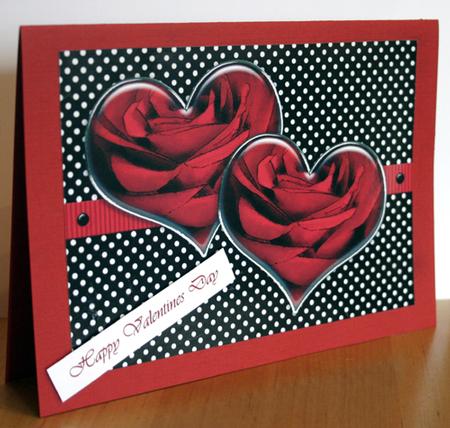 A4 Romantic Rose Hearts by Jolanta Januszewska