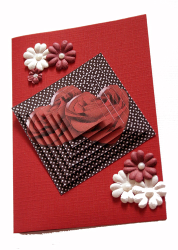 Romantic Rose Hearts Pyramage Sheet by Jolanta Januszewska