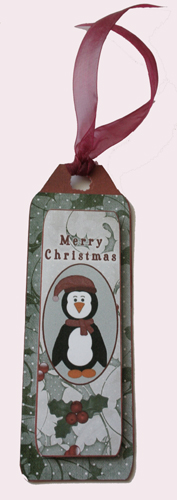 Bookmark Tag Penguin by Jolanta Januszewska