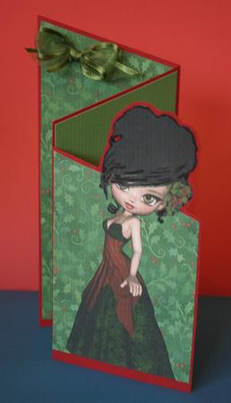 Princess Poinsettia Cascade Card by Jolanta Januszewska