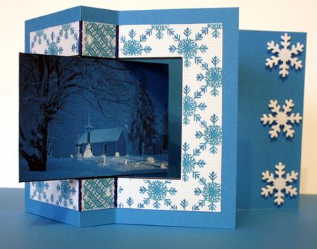 The Blue Church Swing Card by Jolanta Januszewska