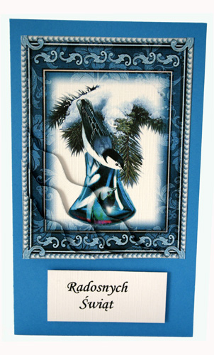Christmas Tweets - Kingbird Wavey Corner Stacker by Jolanta Januszewska