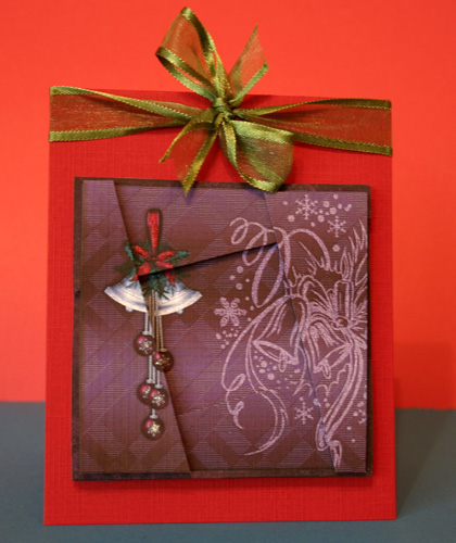 Christmas Bells Spiral Edge Triangle Stacker by Jolanta Januszewska