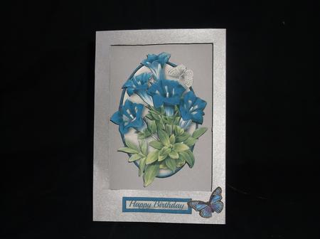 Blue Gentias Quick Card by Jonna Baker