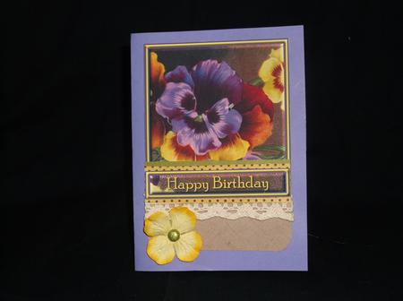 Pansies & Red Flowers Topper Sheet by Jonna Baker