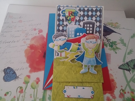 Superboy Pop-up Slider Card Kit by calleja josianne