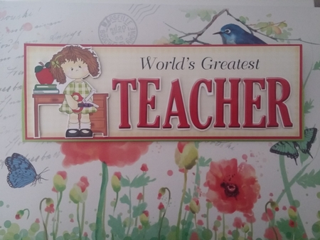 World's Greatest Teacher - Dl Decoupage Card by calleja josianne