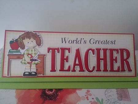 World's Greatest Teacher - Dl Decoupage Card by calleja josianne