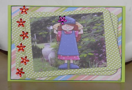 Garden Girl Card Front 1 by Jose Hopkins